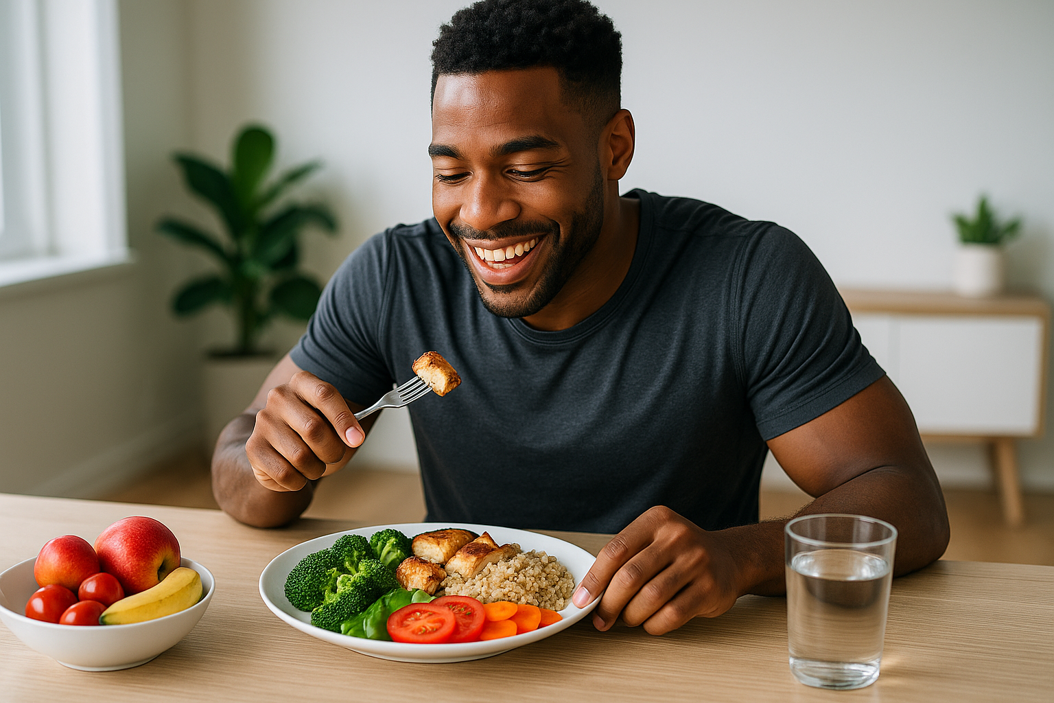 make him fit and black